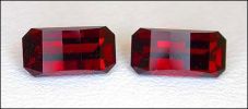 FIERY RED GARNET MATCHED PAIR, OPPOSED-BAR CUT (Africa) � 2.54 ct. T.W.